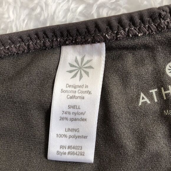 Athleta Shirred Tankini And Bikini Bottom Size S GUC Gray - Picture 10 of 12